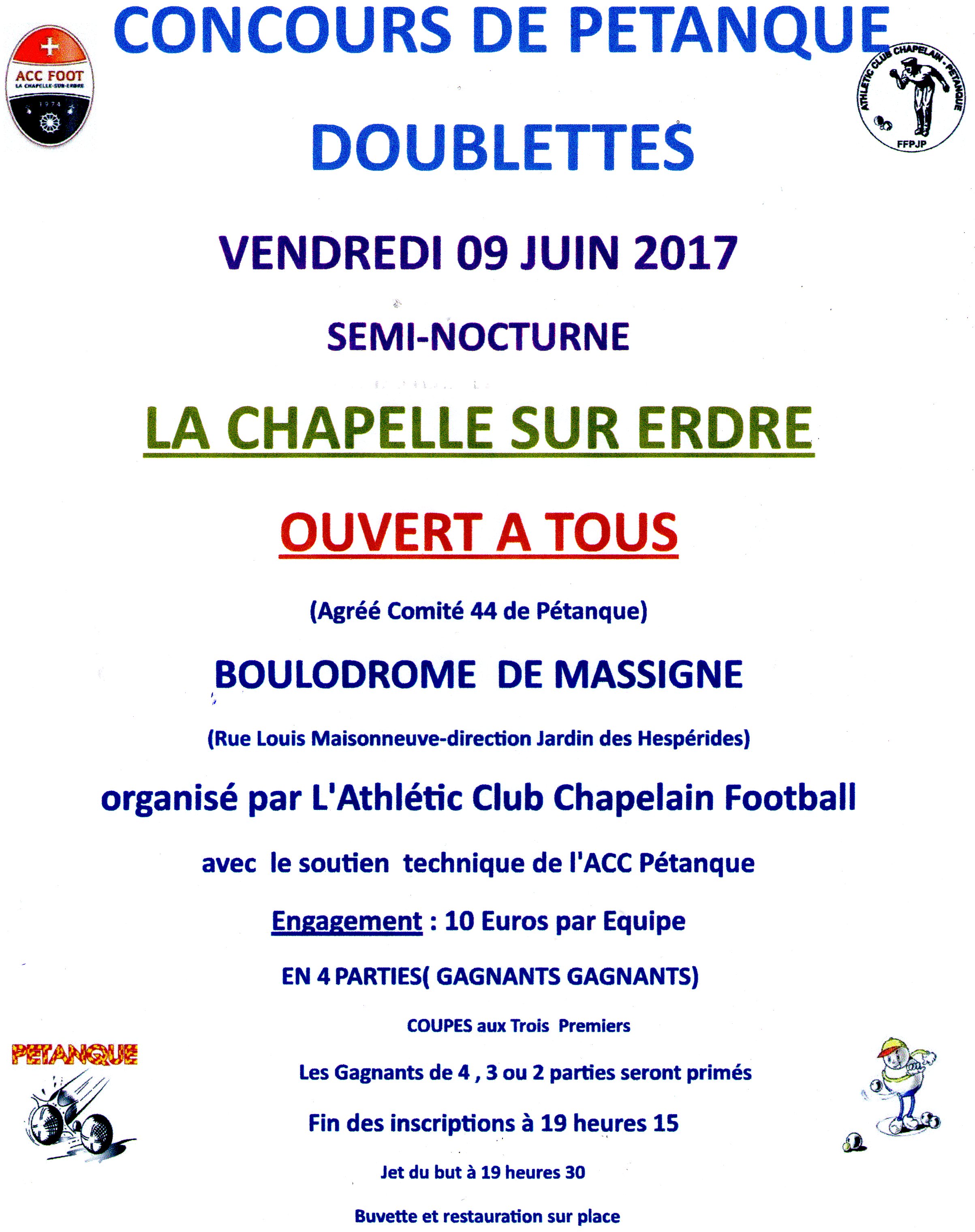 Athlétic Club Chapelain Pétanque La Chapelle sur Erdre